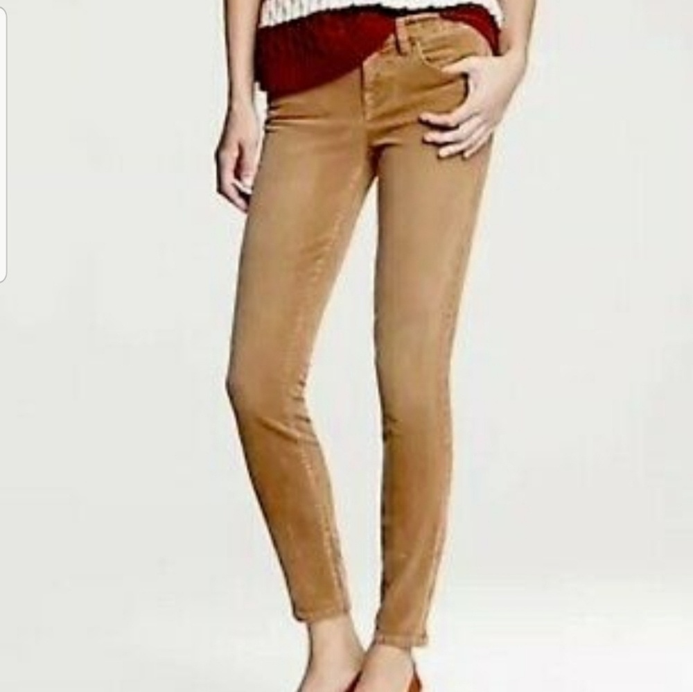 J crew Courdaroy Matchstick skinny pants size 26